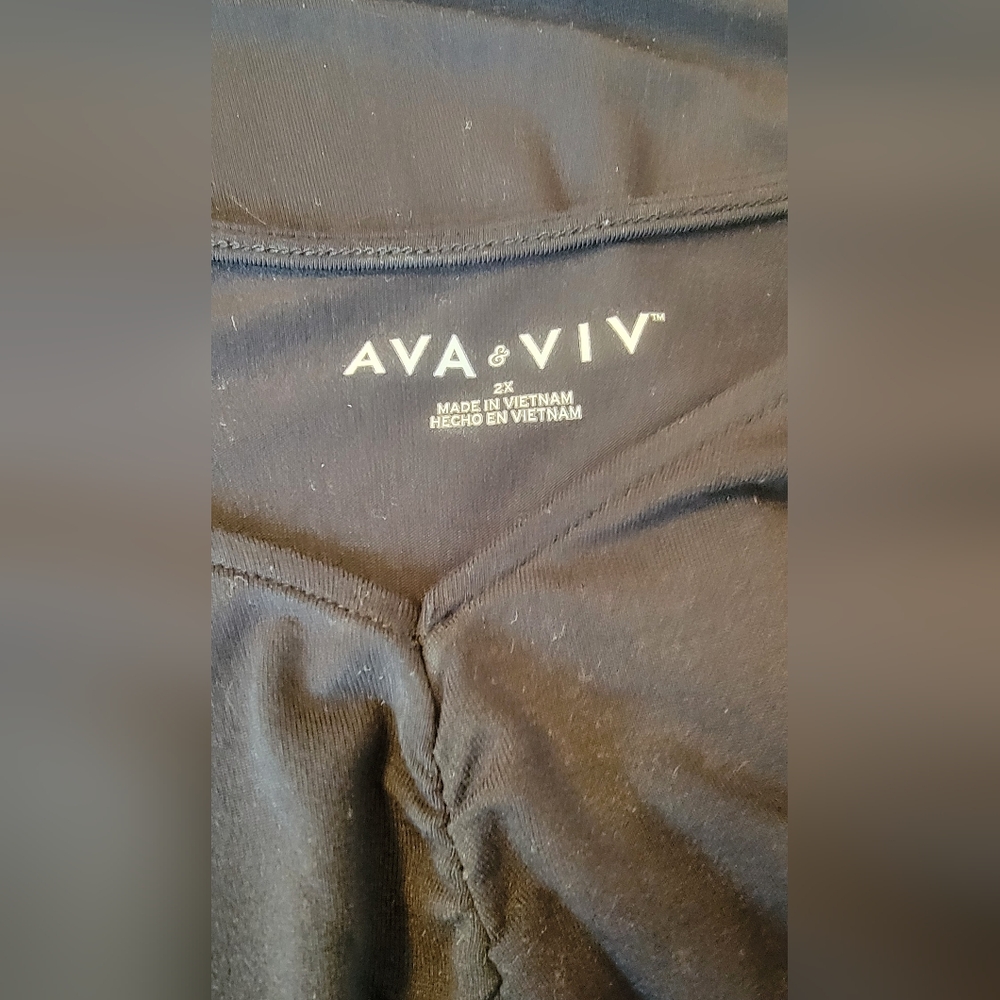 🩷5 for $50🩷 Black Ava & Viv Casual Long Sleeve Dress Size 2X - Picture 2 of 3